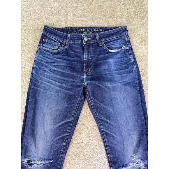 AE American Eagle Jeans Next Level Flex Slim Distressed 32 x 34 (33 inseam) C095 - Picture 4 of 16